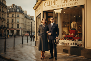  Céline ve Richard Vipiana'nın ilk butiklerinin önünde 