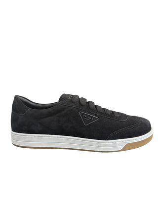 Prada Sport Süet Kabartma Logolu Siyah Sneakers