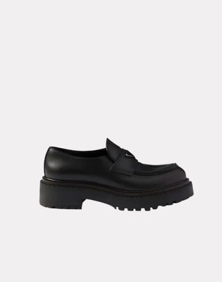 Komple Deri Metal Logolu Erkek Loafers