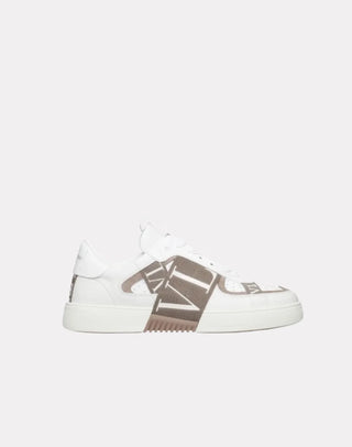 Logo-strap Beyaz Deri Erkek Sneakers