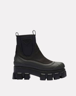 Kalın Taban Monolight Naylon Gabardin Kadın Bot