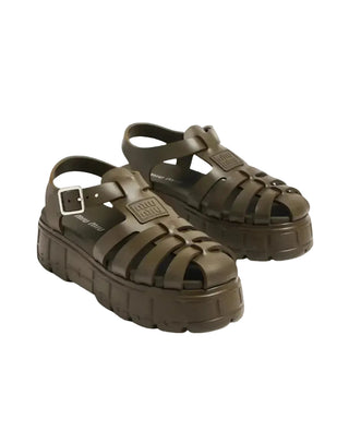 Platform Taban Logolu Kadın Sandalet