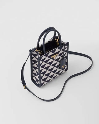 Prada Triangolo Jacquard Tote Çanta