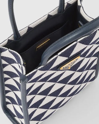 Prada Triangolo Jacquard Tote Çanta
