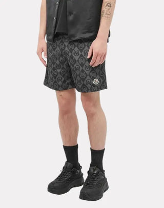 Monogram Desenli  Deniz Şortu