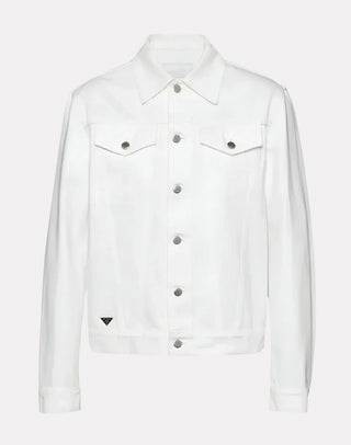 Metal Logolu Jean Ceket