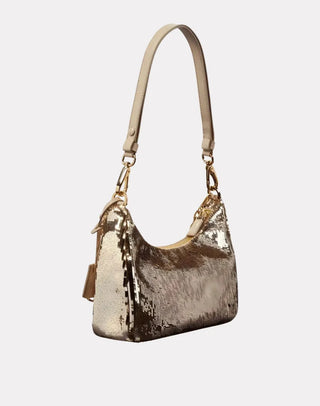 Payetli Metal Logolu Kolaltı ve Postacı  Çanta