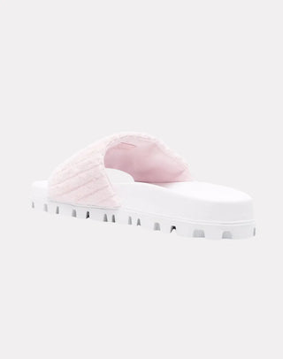 Pembe Terry Cloth Kadın Terlik