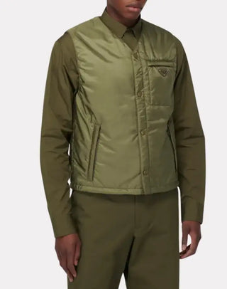 Dolgulu Metal Logolu Erkek Yelek