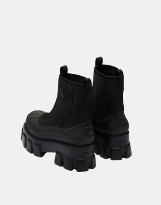 Kalın Taban Monolight Naylon Gabardin Kadın Bot