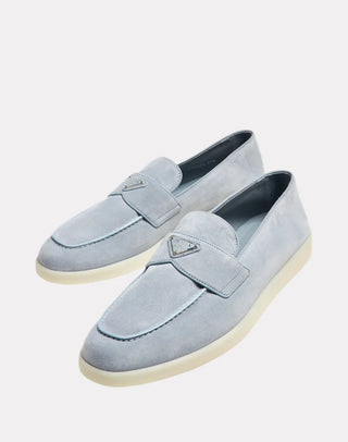 Metal Logolu Süet Erkek Loafer