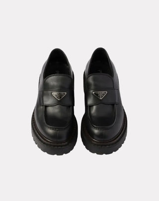 Komple Deri Metal Logolu Erkek Loafers