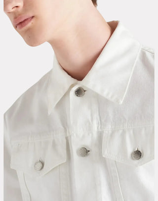 Metal Logolu Jean Ceket