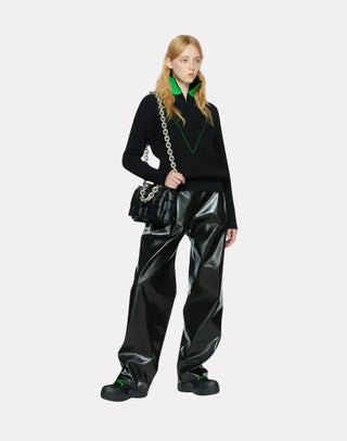 Black Padded Chain Cassette Çanta