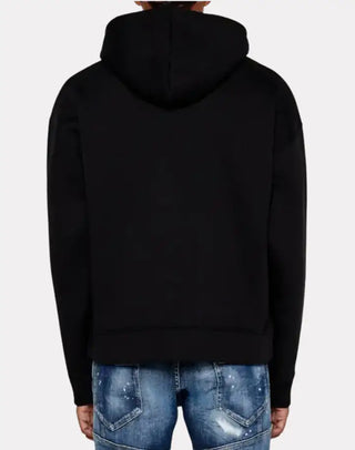 Erkek Siyah Logo Baskılı Sweatshirt