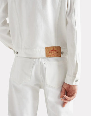 Metal Logolu Jean Ceket