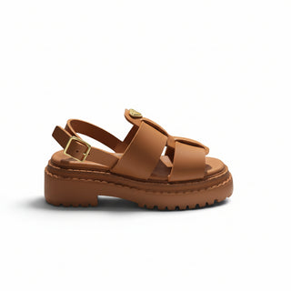 Prada Kahverengi Monolith Kauçuk Sandalet