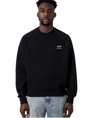 Ami Paris Siyah Logolu Erkek Sweatshirt