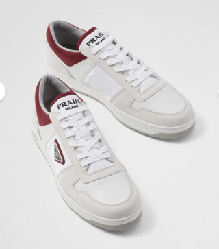 Prada Metal Logolu Erkek Deri Sneaker