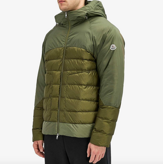 Moncler Logo Yazılı Yeşil Erkek Mont