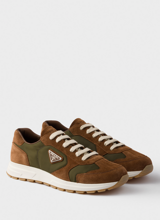 Kahverengi Süet ve Re-Nylon Erkek Spor Ayakkabı