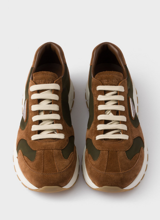 Kahverengi Süet ve Re-Nylon Erkek Spor Ayakkabı