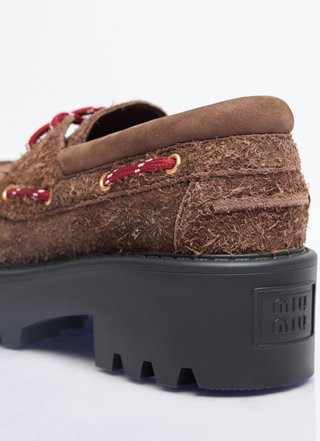 Miu Miu Kahverengi Kadın Makosen Loafer