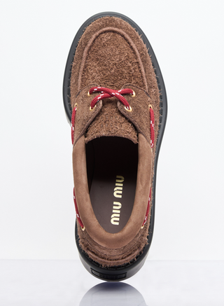 Miu Miu Kahverengi Kadın Makosen Loafer