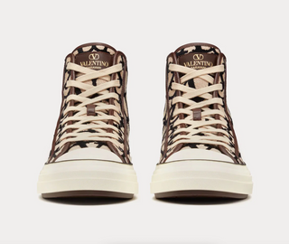Bej / Siyah Yüksek Bilekli Erkek Sneaker