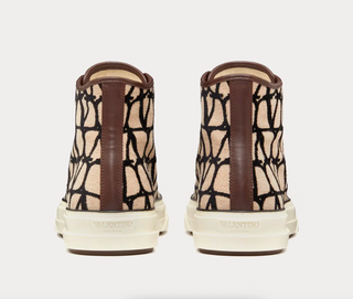 Bej / Siyah Yüksek Bilekli Erkek Sneaker
