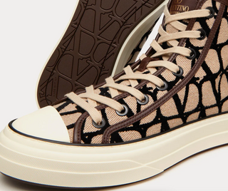 Bej / Siyah Yüksek Bilekli Erkek Sneaker