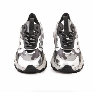 Gümüş Detaylı Kalın Taban Erkek Sneakers
