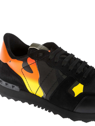 Valentino Garavani  Kamuflaj Desenli Erkek Sneakers