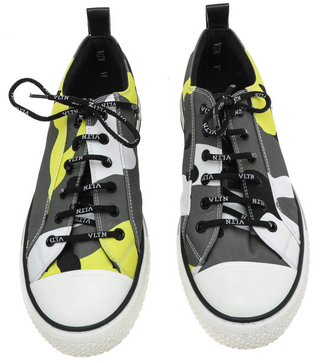 Çok Renkli Kamuflaj Desenli Kanvas Erkek Sneakers