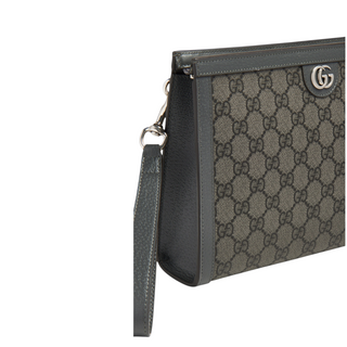Planet Luxury Brands gri GG logolu, %100 deri detaylı şık el çantası