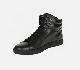 Siyah Deri Erkek Sneakers