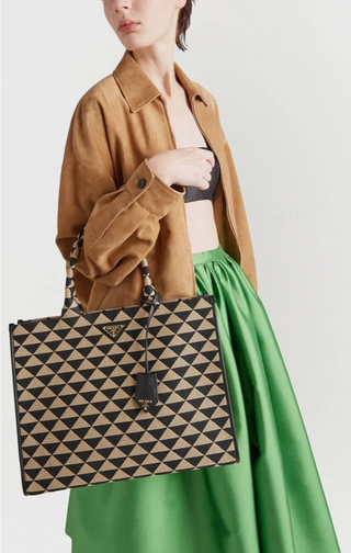 Prada Symbole Jakarlı El Çantası