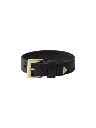 Prada Saffiano Siyah Deri Kadın Bileklik