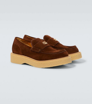 Gucci Brown Süet Erkek Loafer