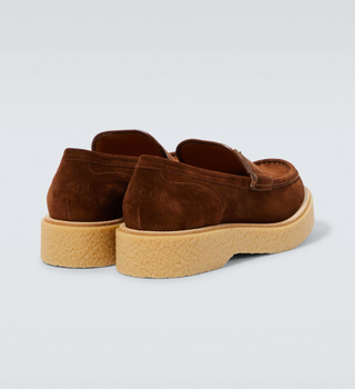Gucci Brown Süet Erkek Loafer