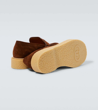 Gucci Brown Süet Erkek Loafer