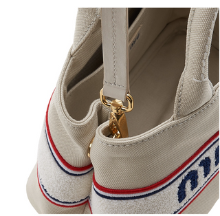 Miu Miu Canvas Kabartma Logo Kadın Çanta