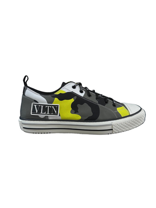 Çok Renkli Kamuflaj Desenli Kanvas Erkek Sneakers
