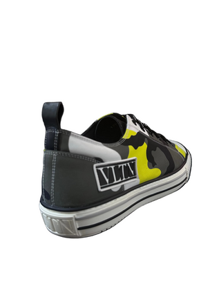 Çok Renkli Kamuflaj Desenli Kanvas Erkek Sneakers