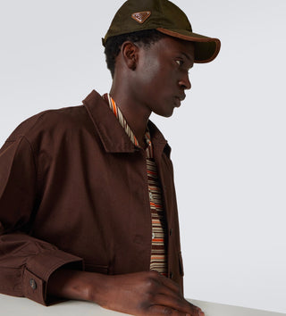 Re-Nylon Süet Detaylı Şapka