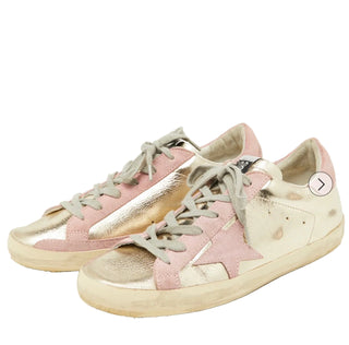 Altın/Pembe Deri ve Süet Süperstar