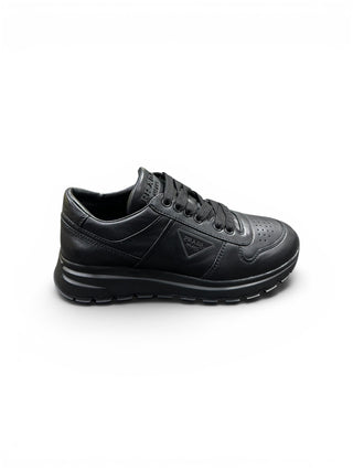 Siyah Logo Bağcıklı Kadın Sneakers