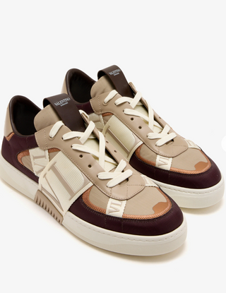 VL7N Dana Derisi ve Naylon Bant Detaylı Erkek Sneakers