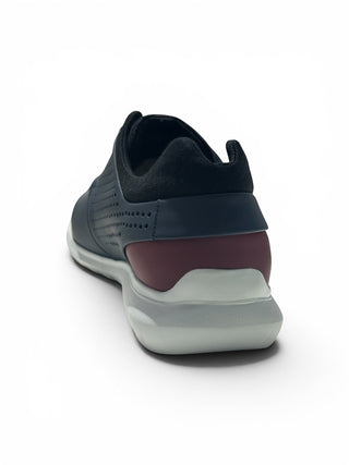 Zegna Mavi/Kırmızı Deri Bağcıklı Sneaker