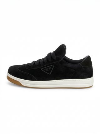 Prada Sport Süet Kabartma Logolu Siyah Sneakers